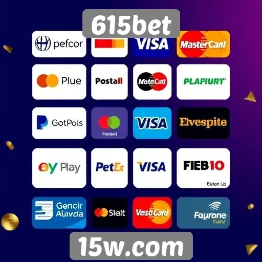 Opções de pagamento disponíveis na 615bet
